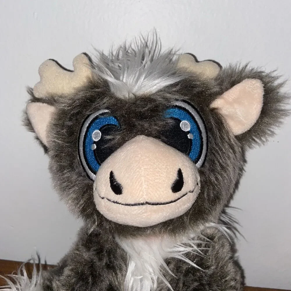 REINDEER IN HERE 9'' CHRISTMAS WINTER DEER BROWN WHITE PLUSH STUFFED ANIMAL